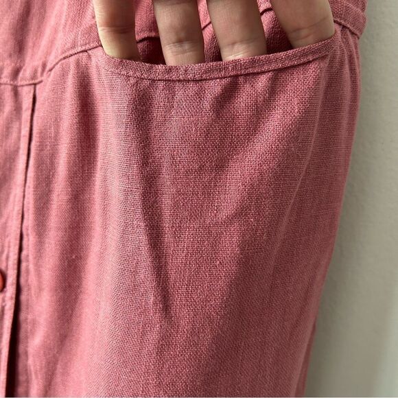 Vintage Angelheart Designs Art-to-Wear Lagenlook Linen Funky Skirt washed pink - Picture 4 of 10